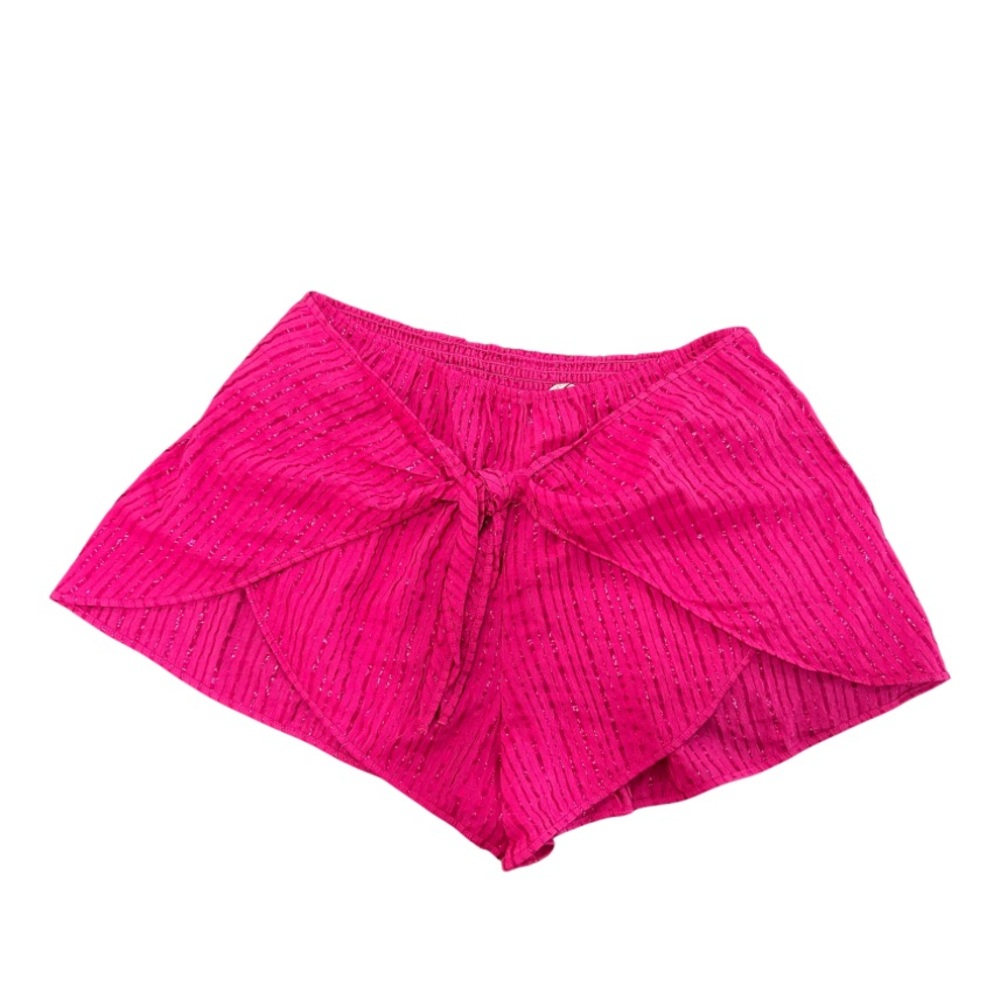 VICTORIA'S SECRET Sleep Shorts Hot Pink Metallic Striped Extra Large